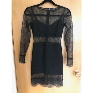 Topshop Black Lace Mini Dress